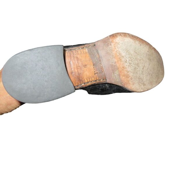 MORESCHI ITALY Genuine Croc embossed Italian Leather Boots size 9 Vintage - Picture 10 of 10